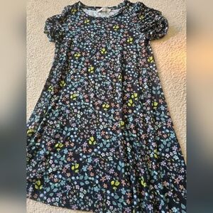 🌈 Loft Rayon Spandex Short Sleeve Cottagecore Floralcore Dress